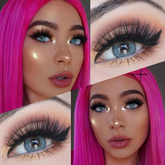 Lentes de contacto de color azul euroamericano